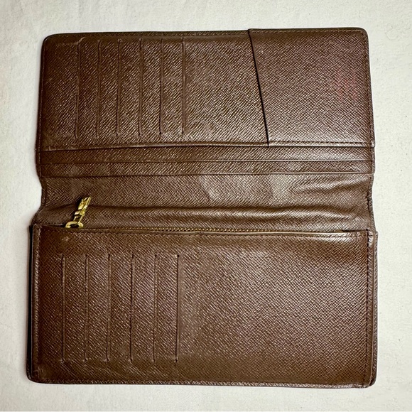 Louis Vuitton Damier Ebene Brazza Long Bifold Wallet with COA - Picture 6 of 11